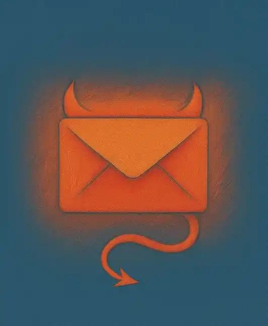 Book Cover for "The Devil Emails at Midnight"